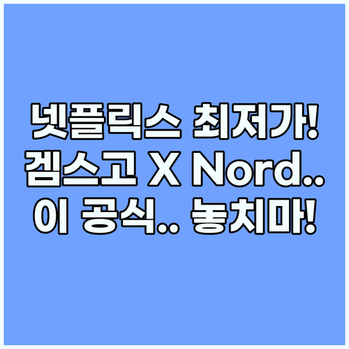 겜스고 NordVPN 조합 넷플릭스 ..