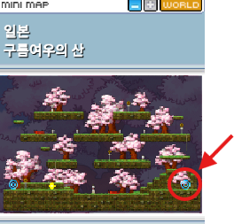 메이플랜드 구름여우의 산 오른쪽 포탈