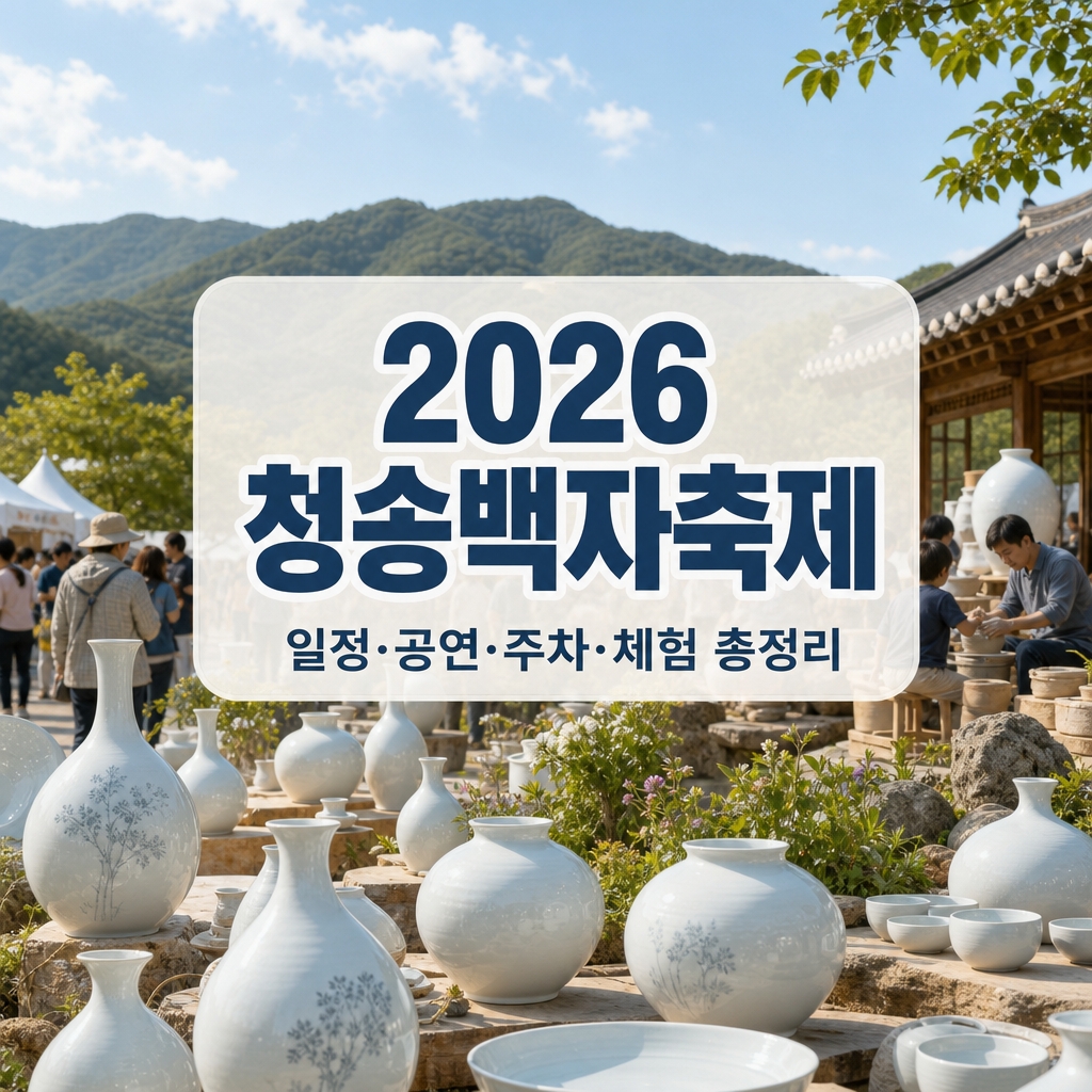 2026 청송백자축제 총정리｜일정&middot;공연시간&middot;주차장&middot;체험