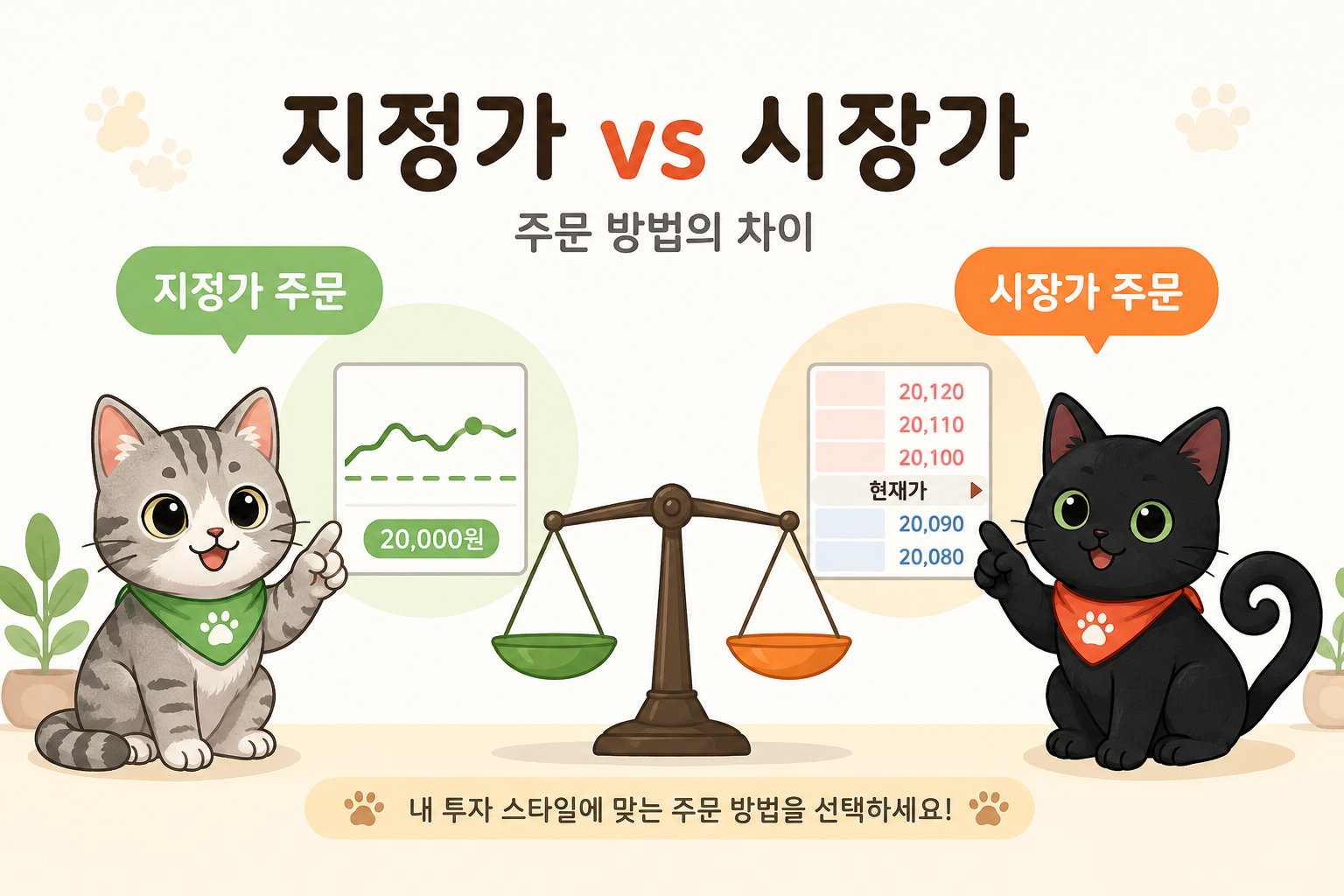 국내 주식 지정가와 시장가 관련 내용