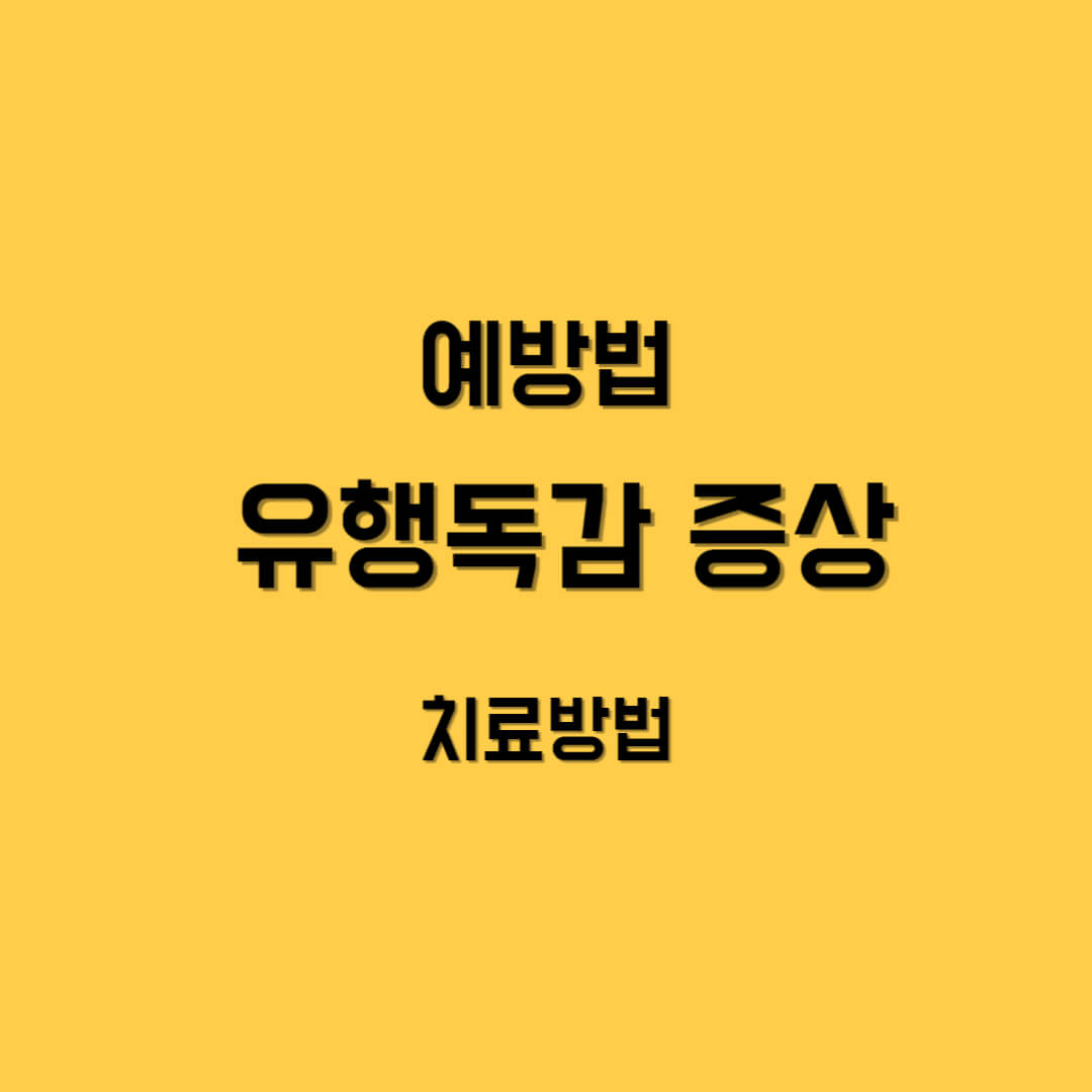 독감증상&#44;예방법&#44;치료