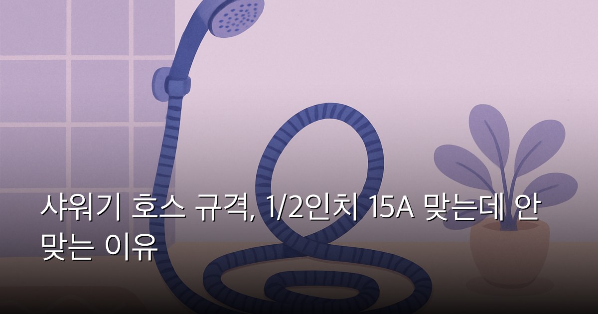 샤워기 호스 규격, 1/2인치 15A 맞는데 안 맞는 이유