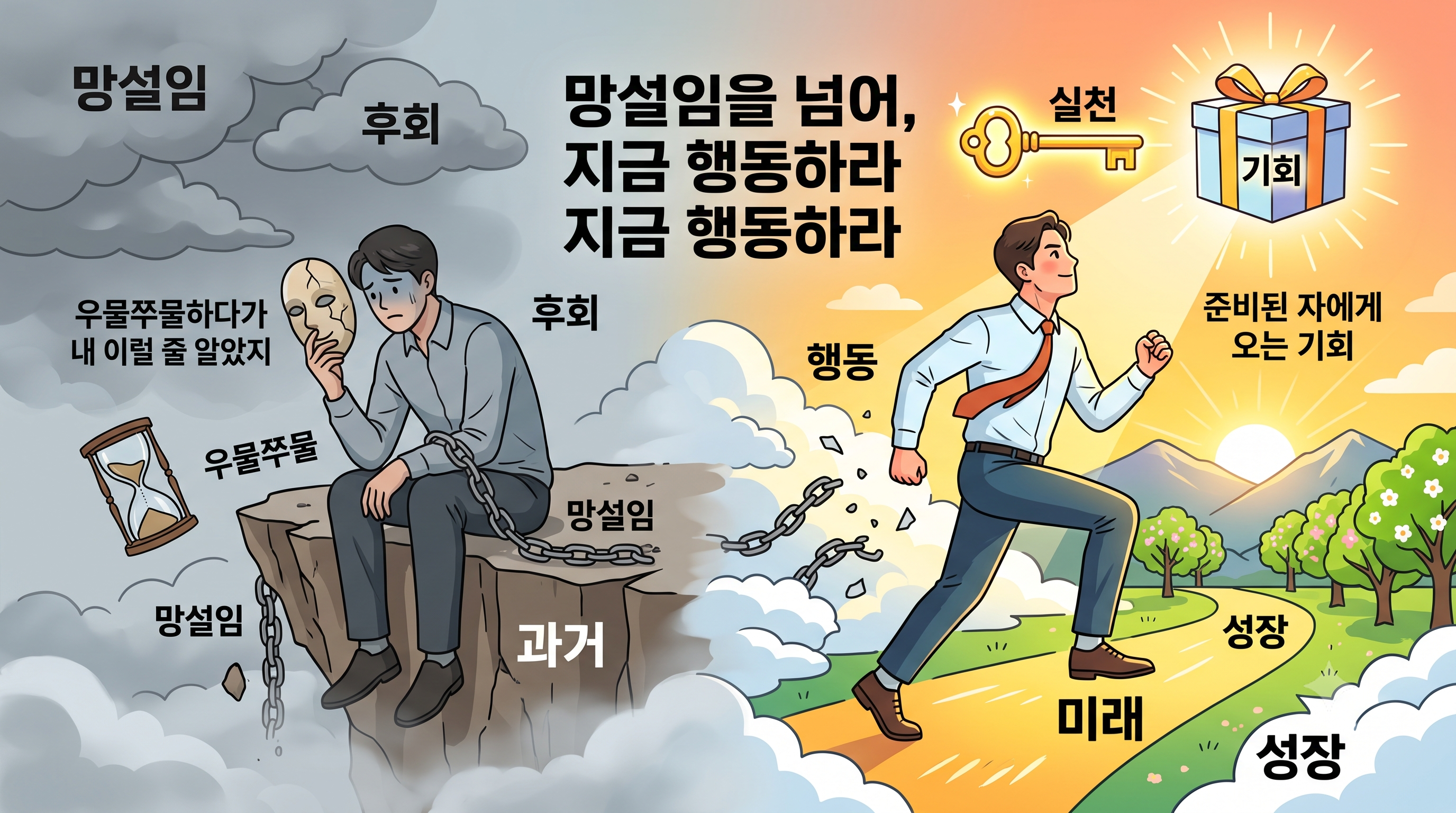 버나드 쇼의 묘비명, "우물쭈물하다가..." 우리에게 행동이 시급한 이유