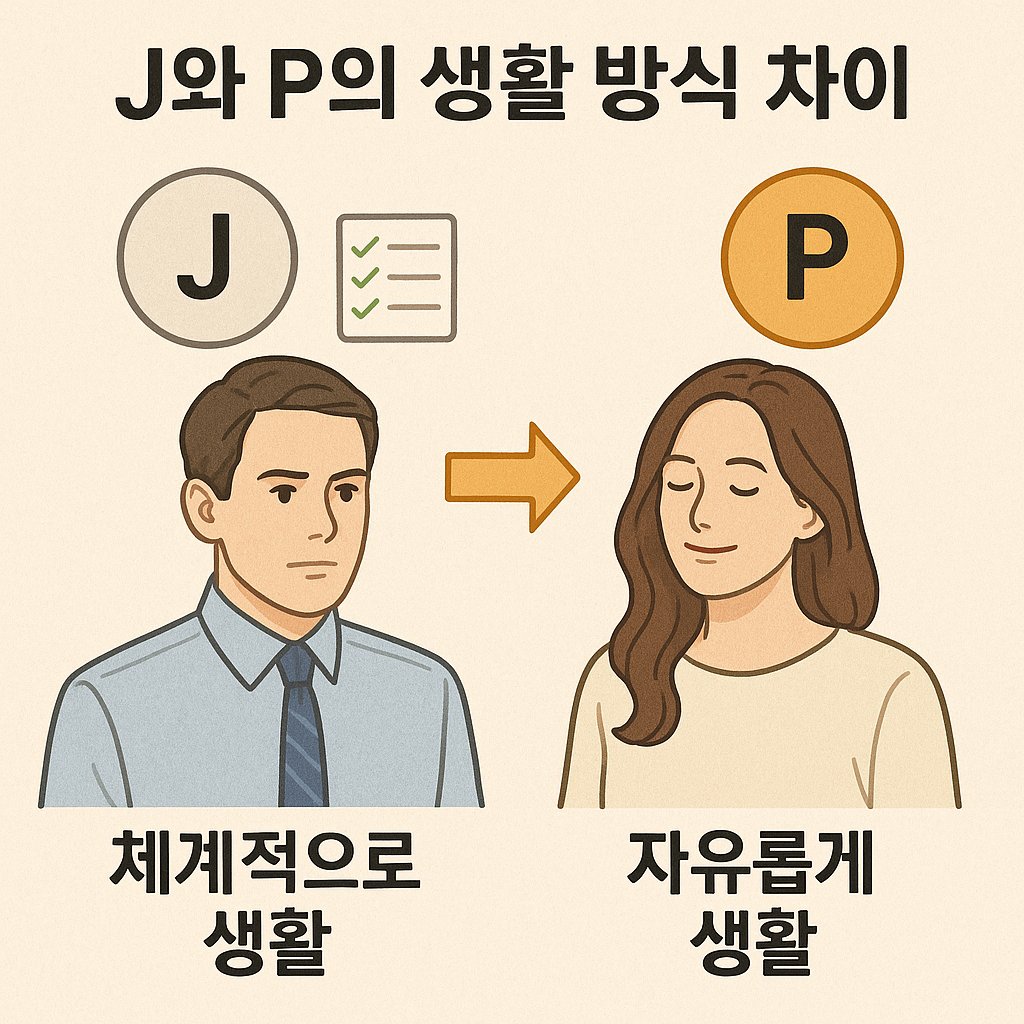 J와 P의 생활 방식 차이