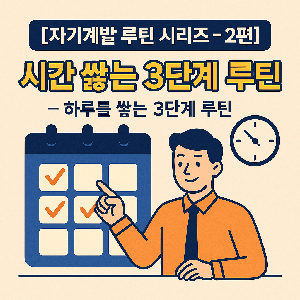 시간을 자산으로 만드는 루틴 설계 이미지 – 하루를 기록하고 쌓는 습관의 힘