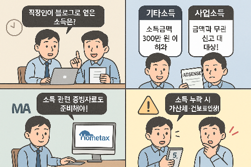 2025년 직장인 블로그 수익 종합소득세 안내