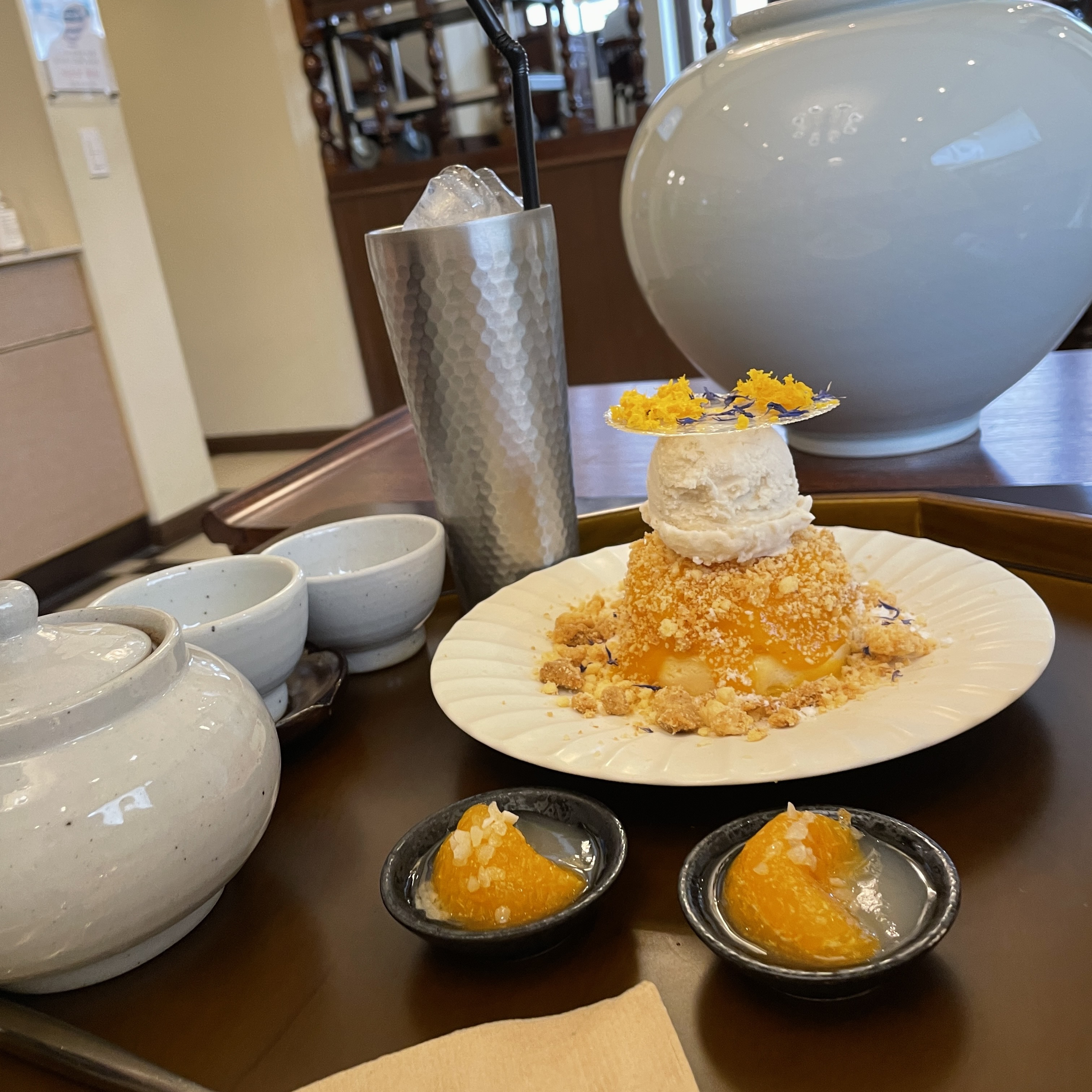 kumquat ice cream dessert