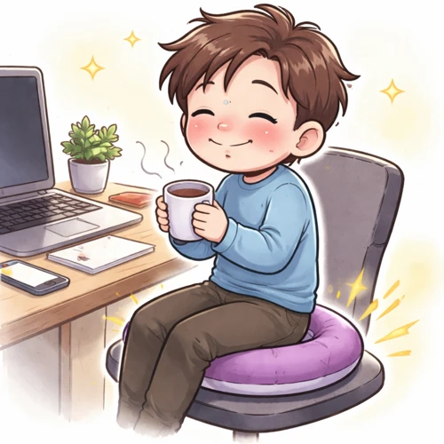 치질 방석으로 안정된 자세