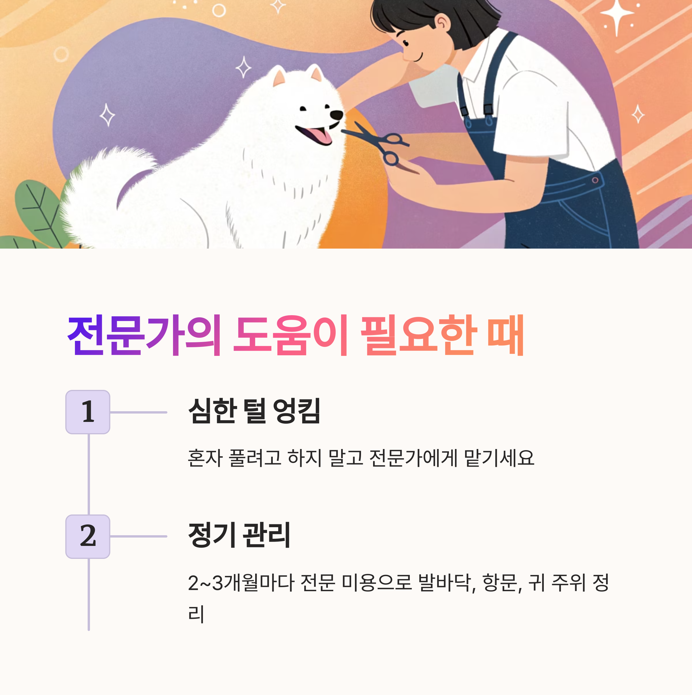 전문가의 도움이 필요한 때