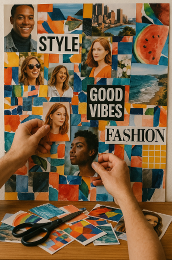 잡지 페이지로 만든 콜라드 아트 DIY