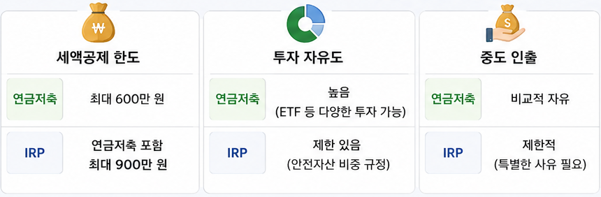 IRP연금저축차이