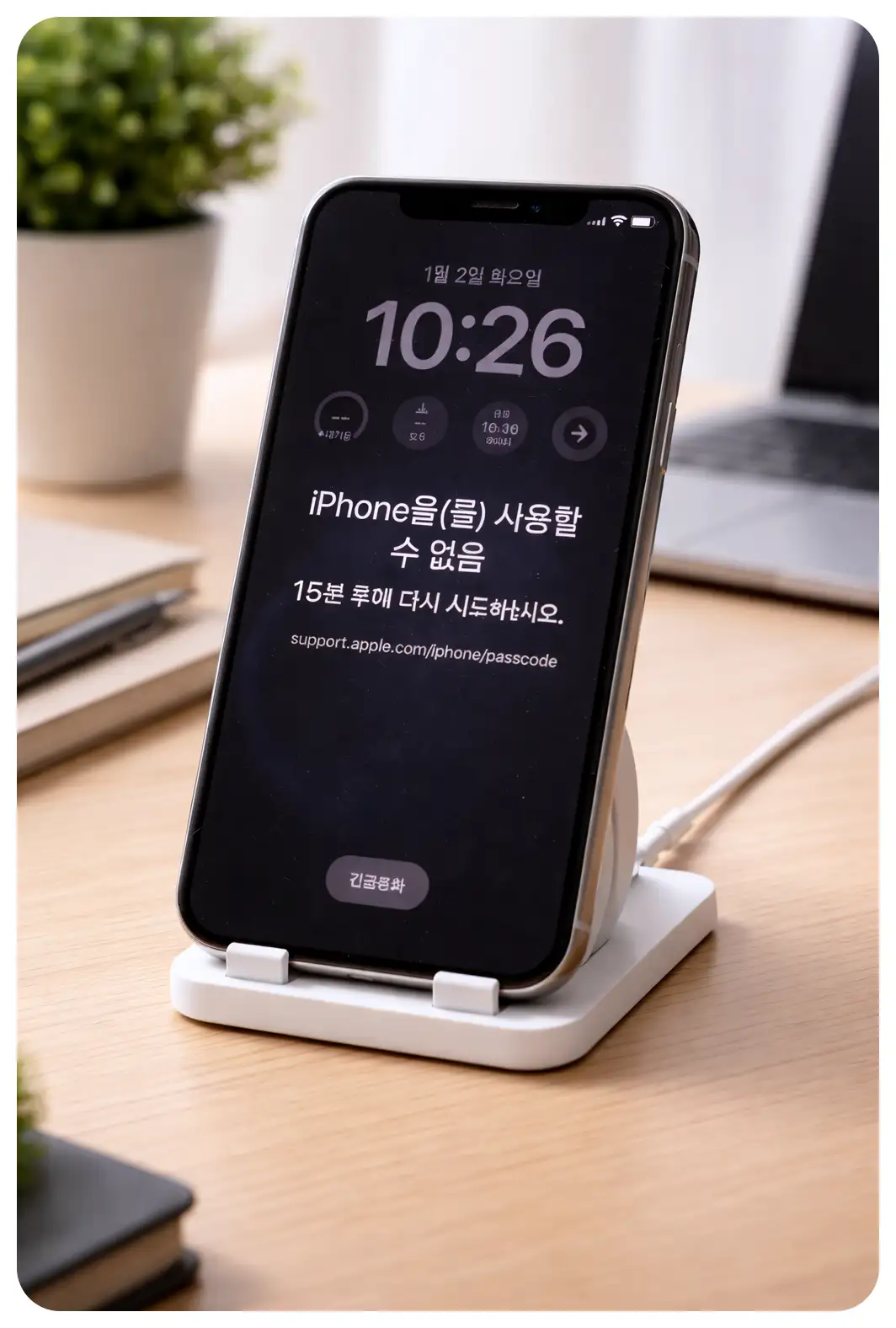 아이폰 15분 후 다시 시도하십시오 잠금화면 해제