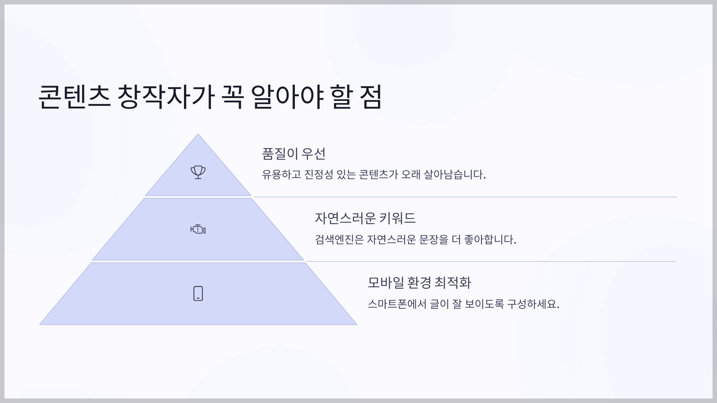 콘텐츠 창작자가 꼭 알아야 할 점