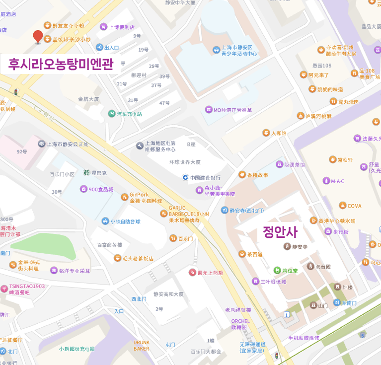 후시라오농탕미엔관 지도