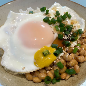 암환자 식단 - 점심, 계란 나또 비빔밥