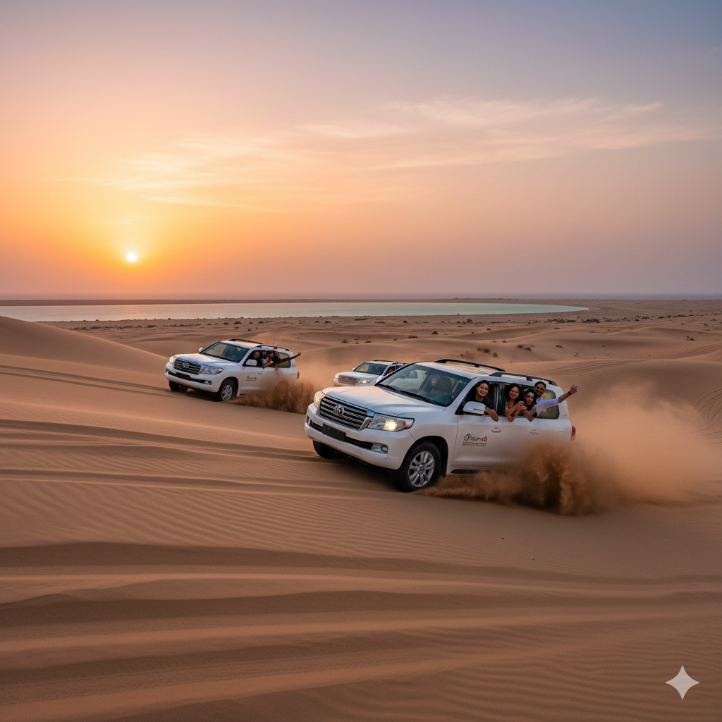 카타르 액티비티를 즐길수 있는 사막 사파리