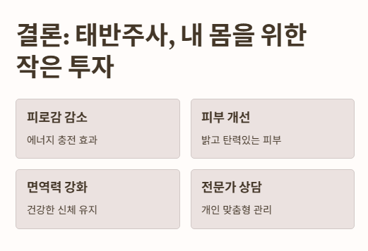 결론: 태반주사, 내 몸을 위한 작은 투자