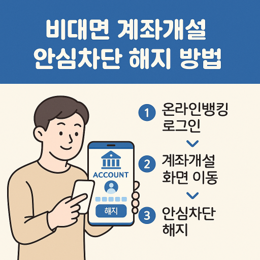 비대면 계좌개설 안심차단 해지