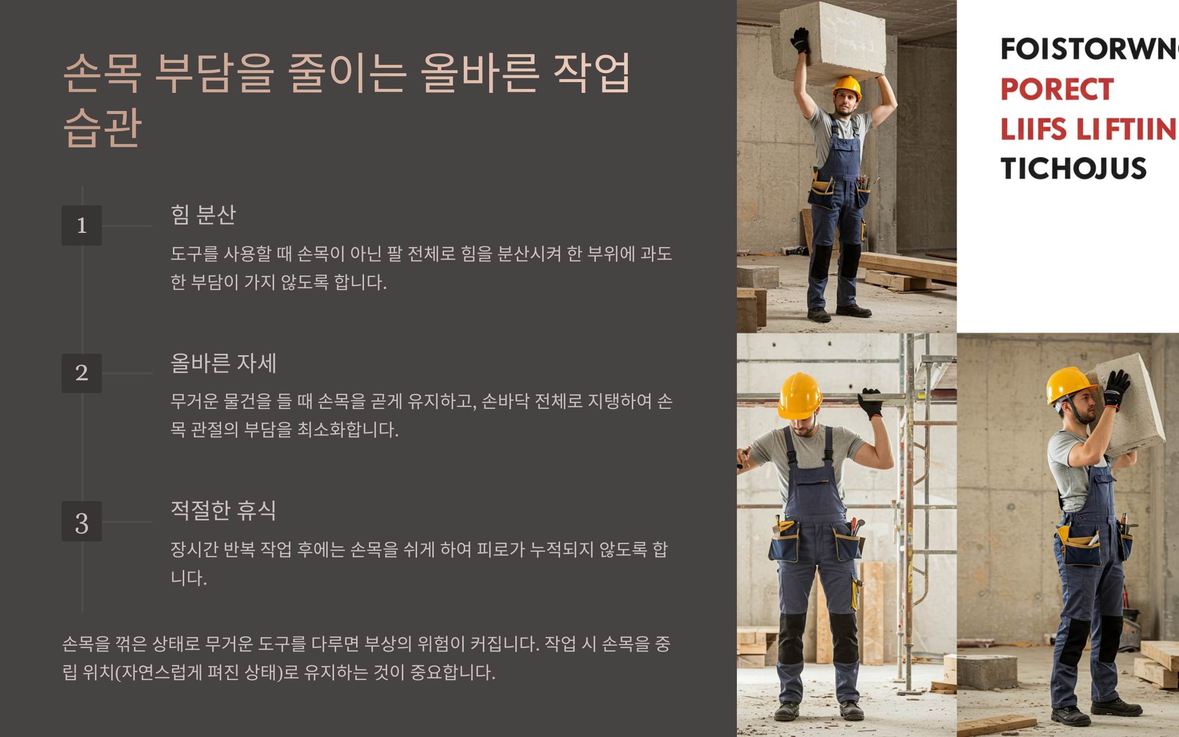 손목 부담을 줄이는 올바른 작업 습관