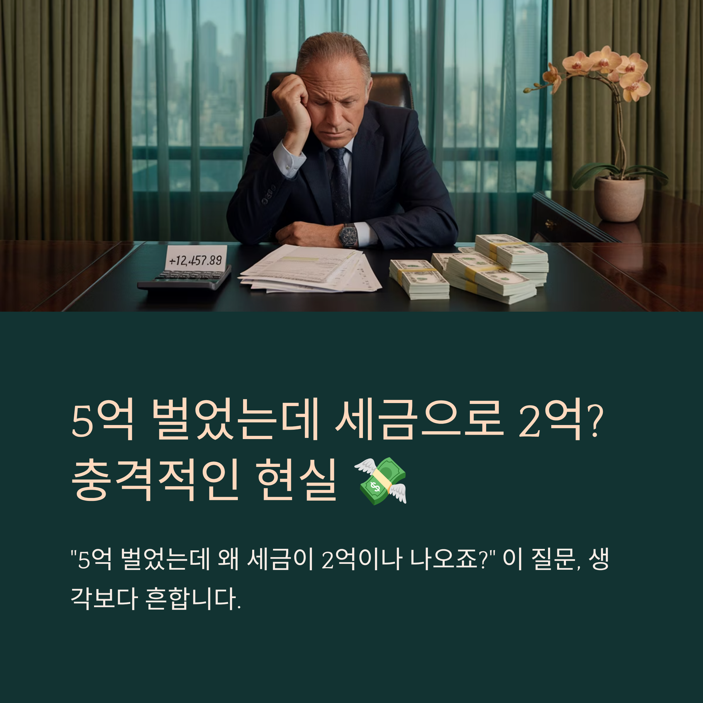 5억 벌었는데 세금으로 2억? 현실 사례로 보기