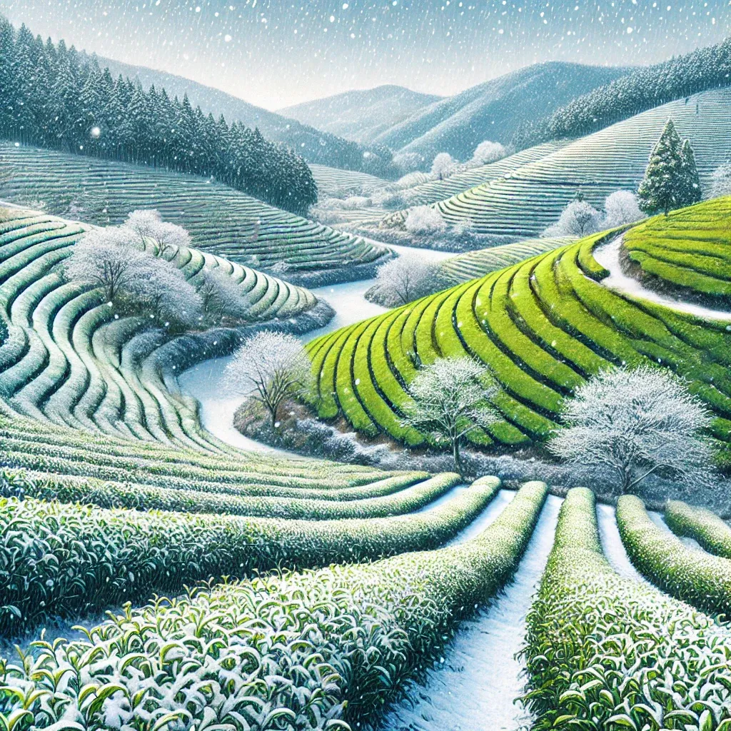 보성녹차밭-겨울-눈덮인-녹차밭-풍경