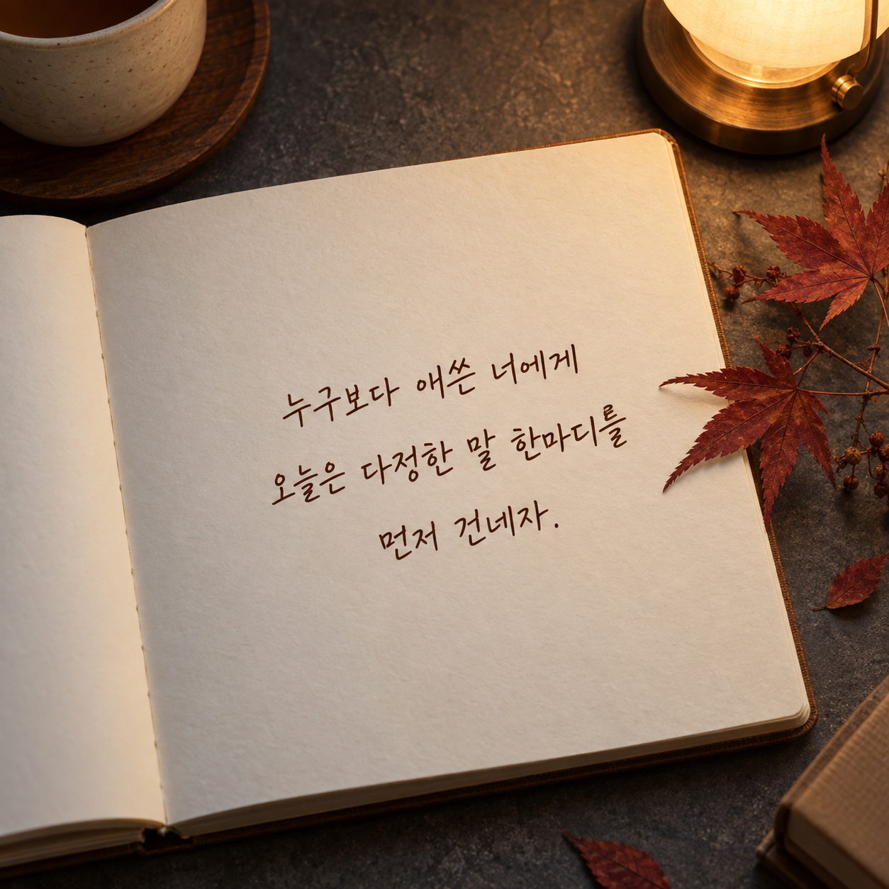 누구보다 애쓴 너에게 오늘은 다정한 말 한마디를 먼저 건네자