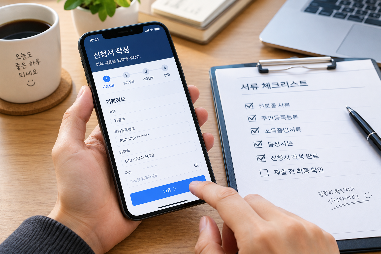 복지로 사이트를 통한 청년월세지원 온라인 신청 화면