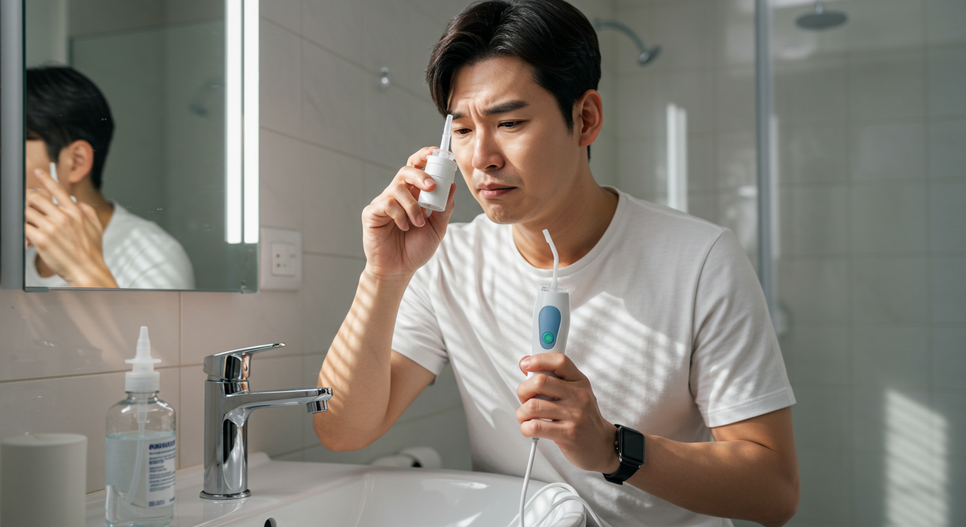 비염코세척기, 비염치료, 코세척방법, 생리식염수세척, 알레르기비염, 미세먼지대응, 전동세척기, 유아비염관리, 네티팟, 세척기장단점