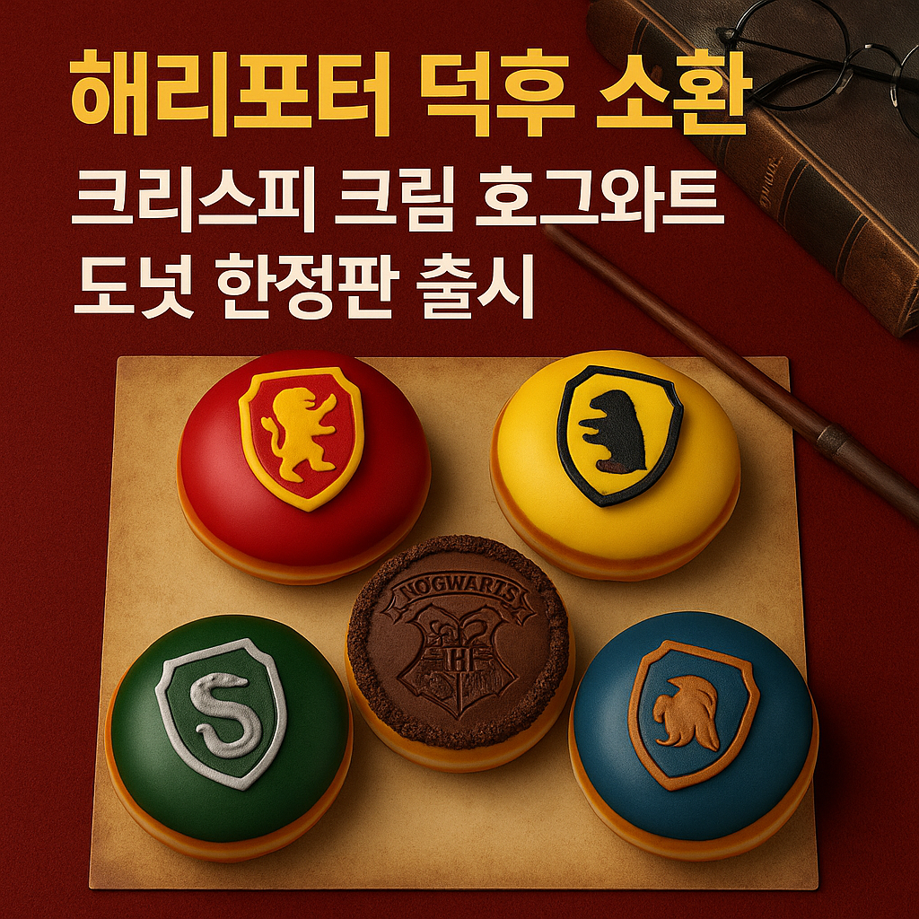 해리포터 덕후 소환! 크리스피 크림 호그와트 도넛 한정판 출시