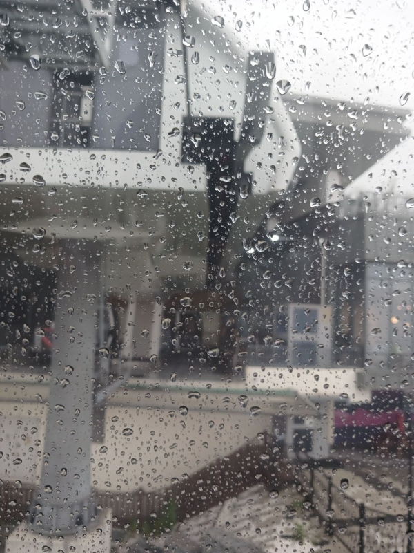 하차장 도착하기 직전