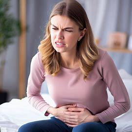 복통을 호소하는 사람