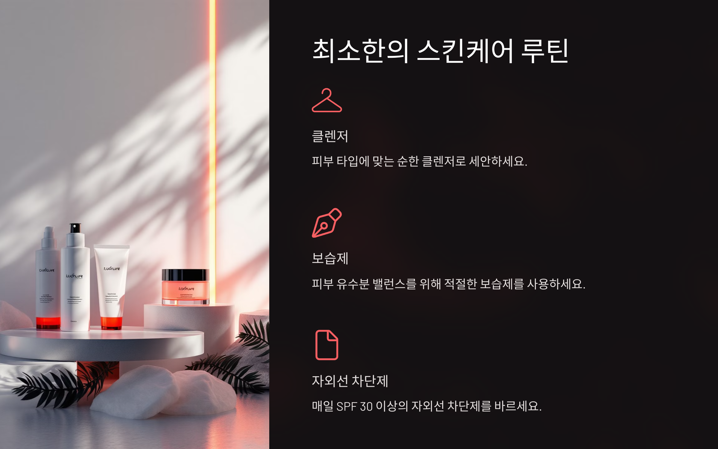 최소한의 스킨케어 루틴