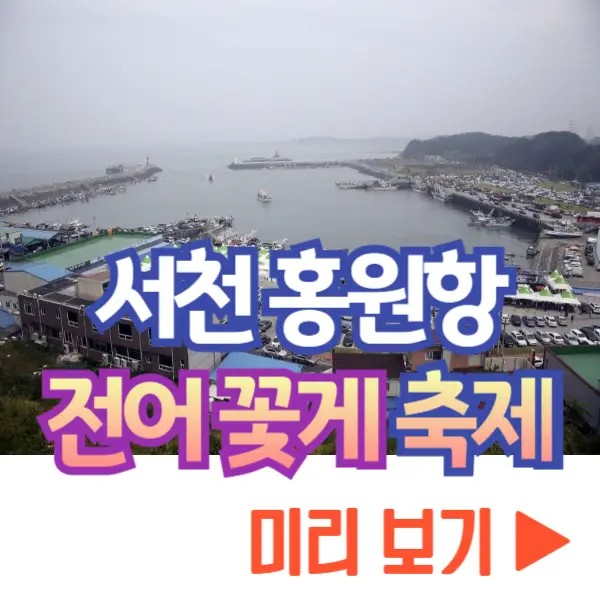 서천 홍원항 자연산 전어 꽃게 축제