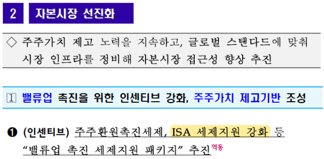 자본시장 선진화 정책