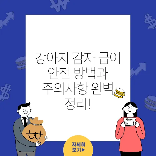 강아지 감자 급여 안전 방법과 주의사항 완벽 정리!