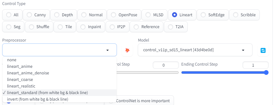 ControlNet Line Art 모델