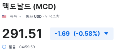 맥도날드-주가