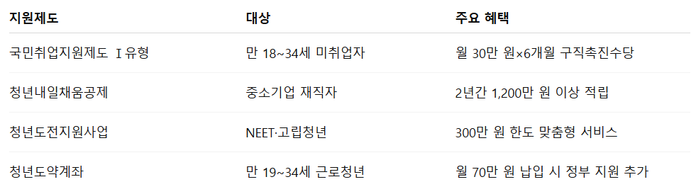 청년 취업지원금 대상자 조회