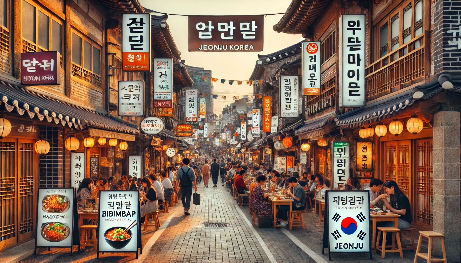 전주 맛집 거리 사진