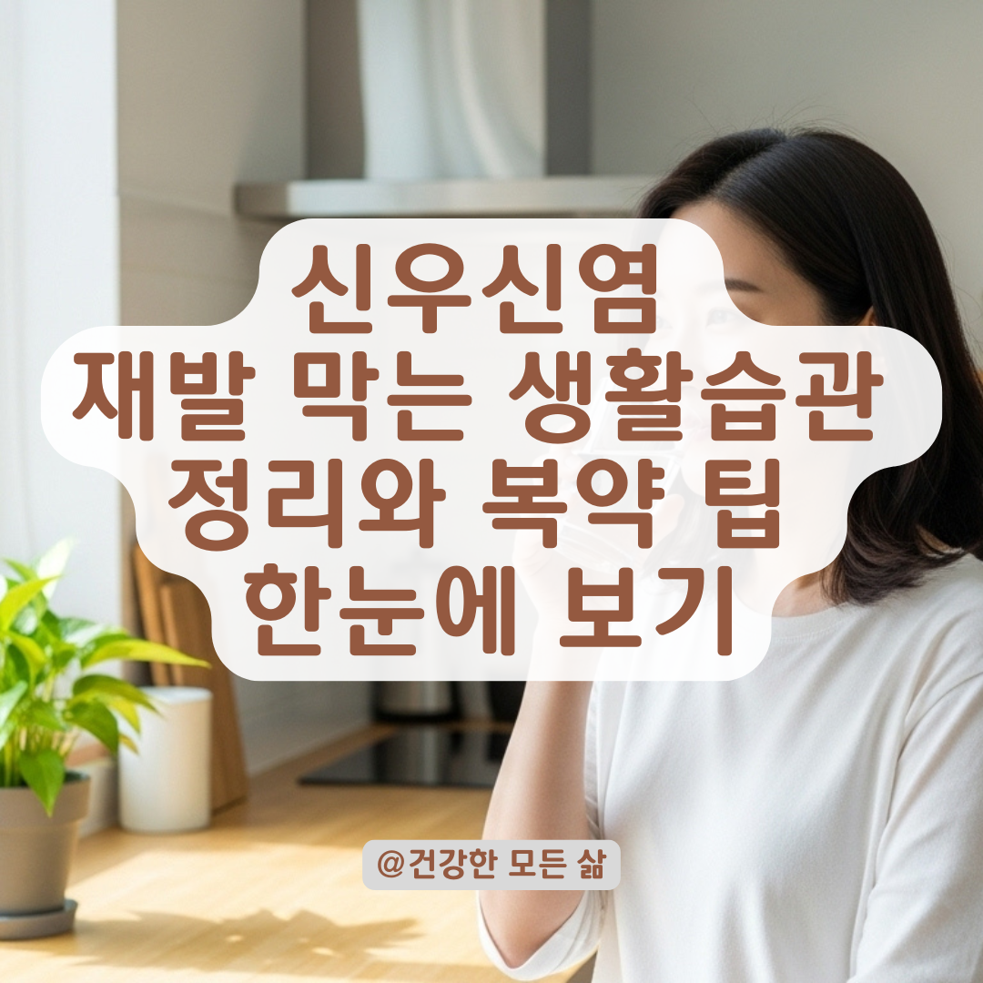 전문의가 알려주는 신우신염 재발 막는 생활 습관부터 약 복용 팁까지 한눈에 정리.