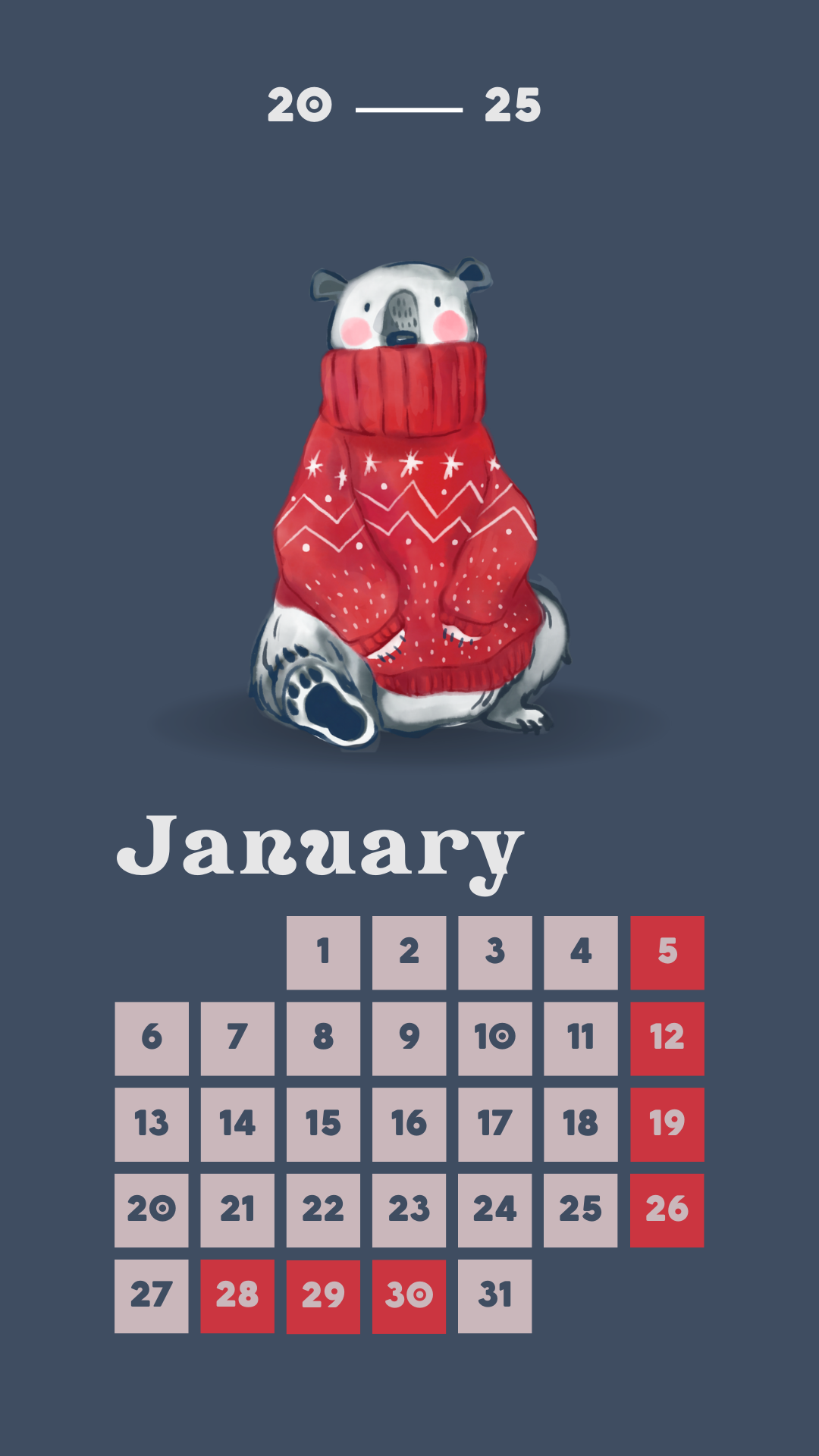 25년 1월 달력 스마트폰 배경화면 사진 이미지 모음