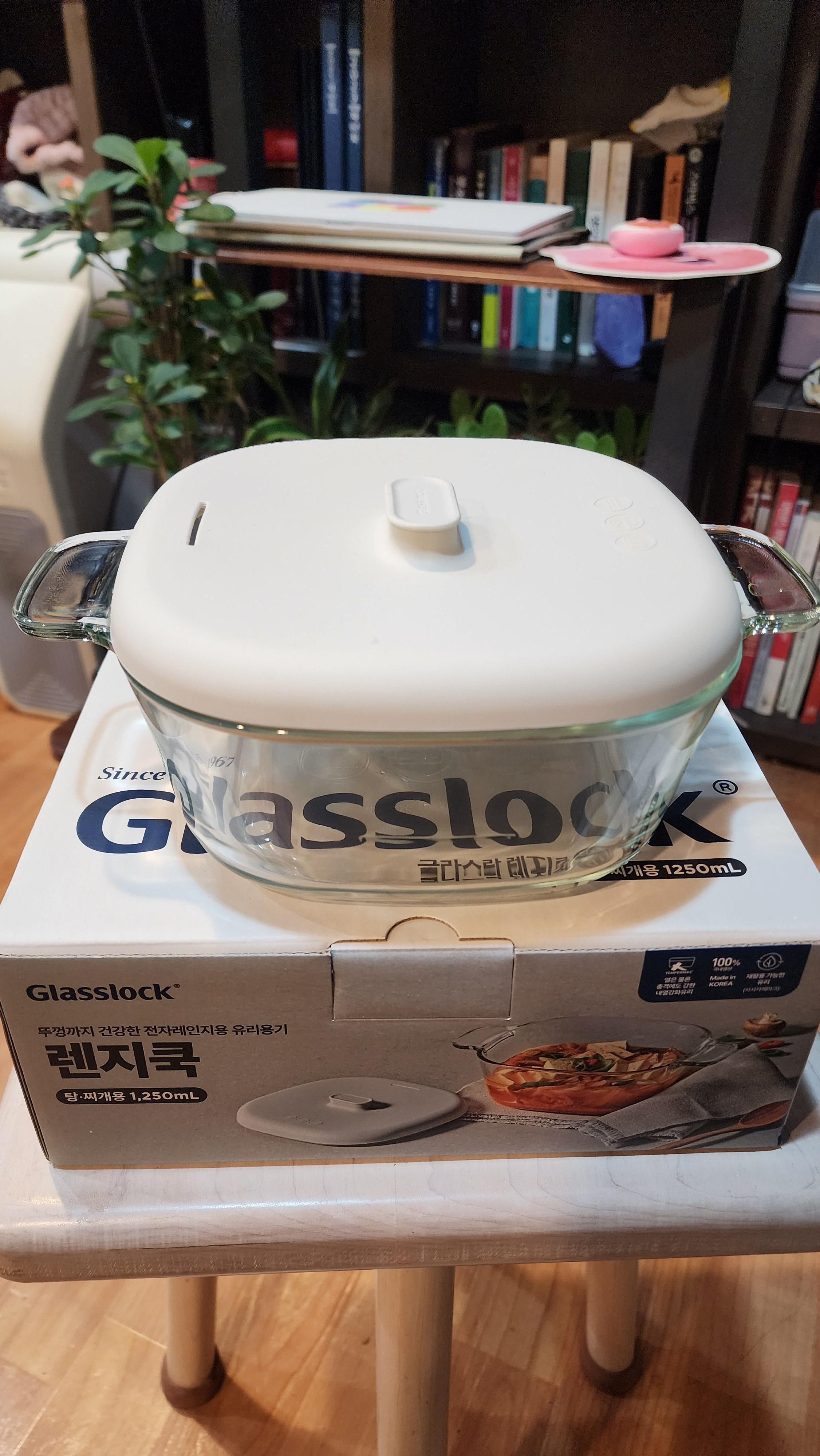 글라스락 렌지쿡 전자레인지용 유리용기 1,250mL