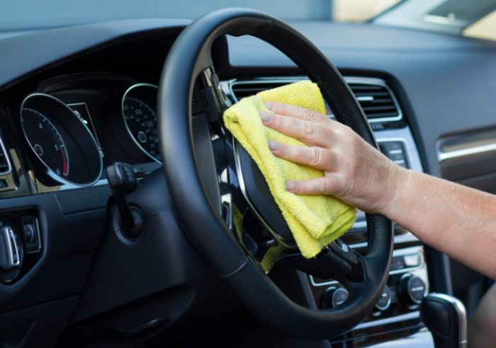 자동차 실내 청소 사진