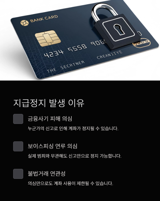 지급정지 발생 이유