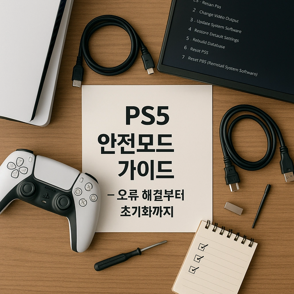PS5 안전모드 가이드 - 오류 해결부터 초기화까지