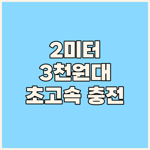 2m 초고속 충전 케이블이 3천원대?..