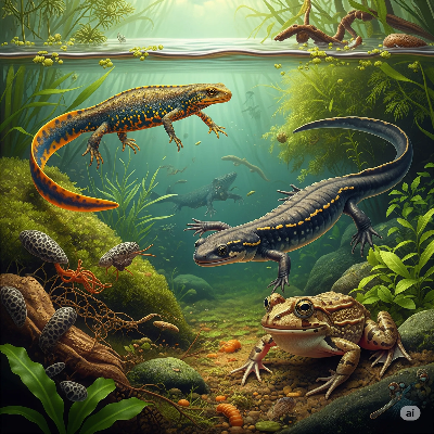 수생동물들,gemini ai 이미지