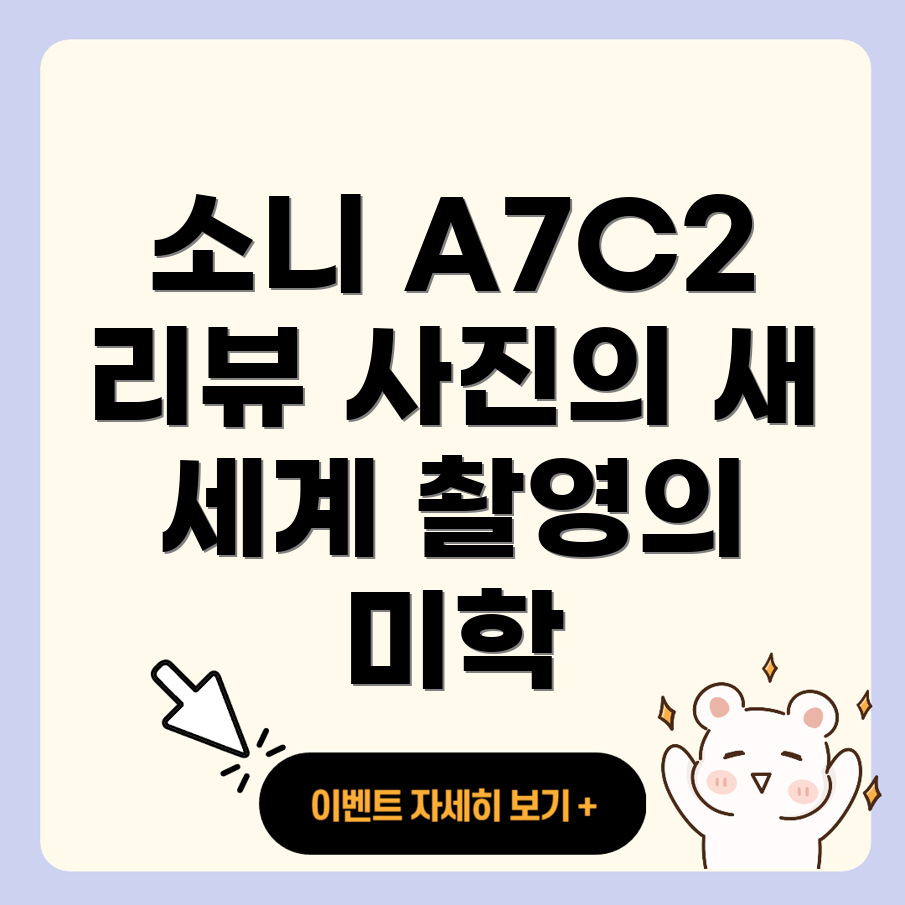소니 A7C2 카메라