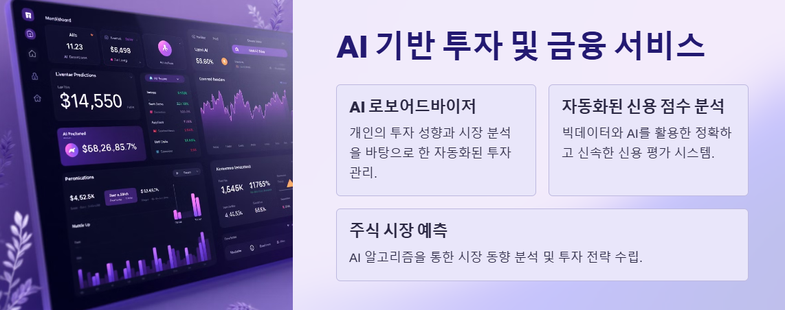 AI 기반 투자 및 금융 서비스 이미지
