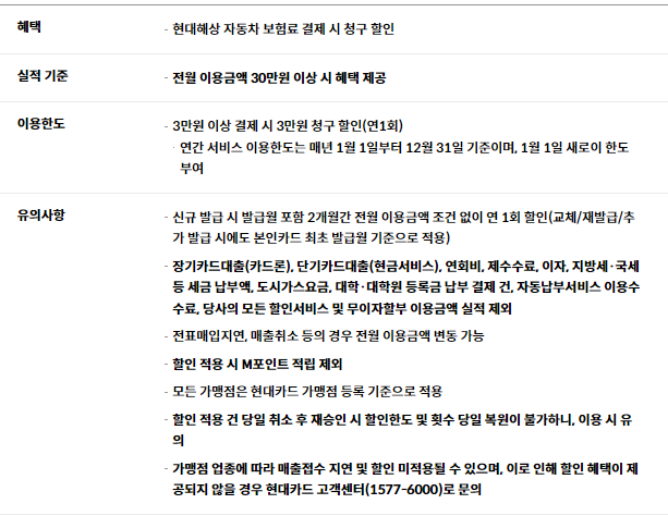 현대카드 경차전용 신용카드